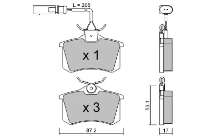 Комплект тормозных колодок AISIN BPVW-2901